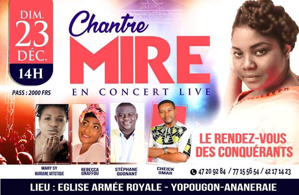 Avant son concert de ce 23 décembre, Chantre Mire, l'étoile montante du gospel se livre.